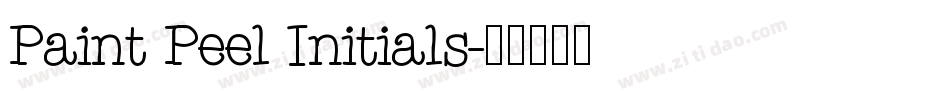 Paint Peel Initials字体转换
